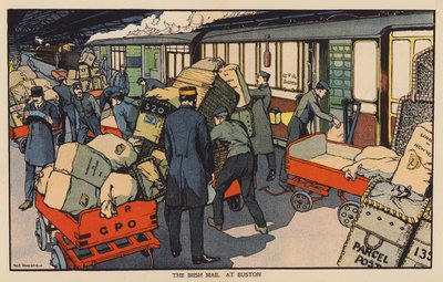 Die irische Post in Euston von Thomas Somerfield