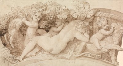 Reliefentwurf für einen silbernen Salzstreuer von Thomas Stothard
