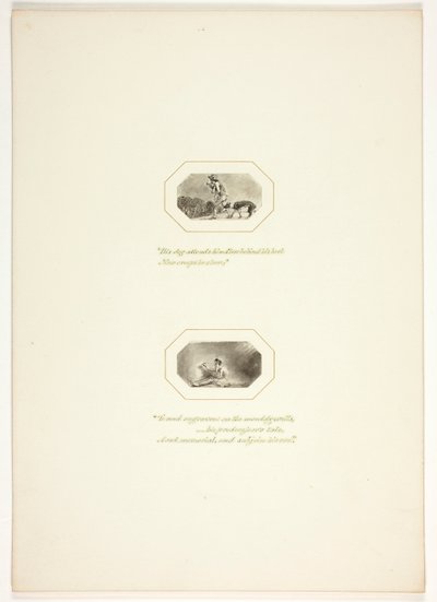 Studie für eine Tafel aus Die Aufgabe von Thomas Stothard