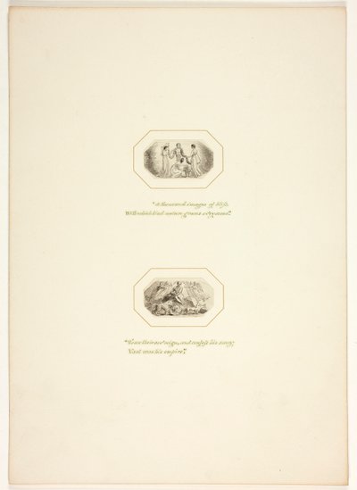 Studie für eine Tafel aus The Task von Thomas Stothard