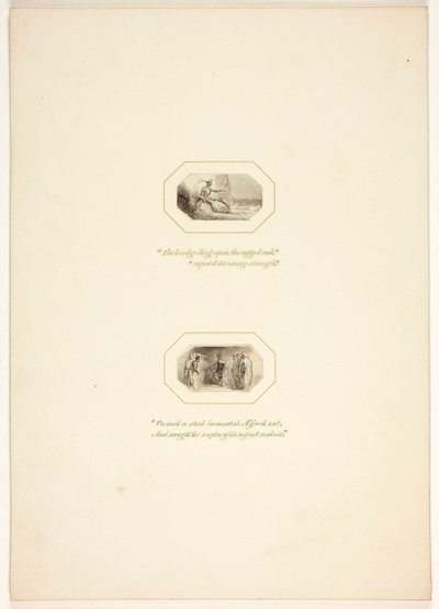 Studie für eine Tafel aus The Task von Thomas Stothard