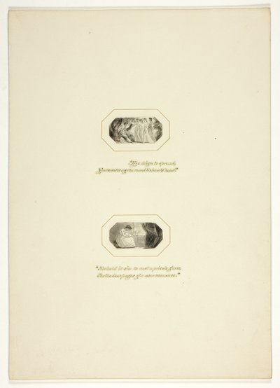 Studie für eine Tafel aus Die Triumphe der Mäßigung, im Royal Engagements Pocket Book von 1796 von Thomas Stothard