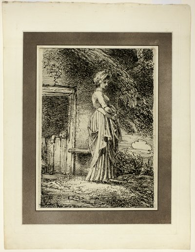 Der verlorene Apfel, aus der ersten Ausgabe von Specimens of Polyautography von Thomas Stothard