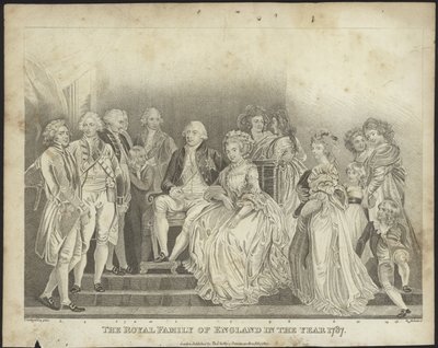 Die königliche Familie von England im Jahr 1787 von Thomas Stothard