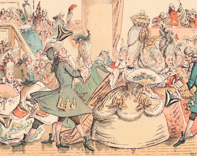 Ein Hofball im achtzehnten Jahrhundert, um 1884 von Thomas Strong Seccombe