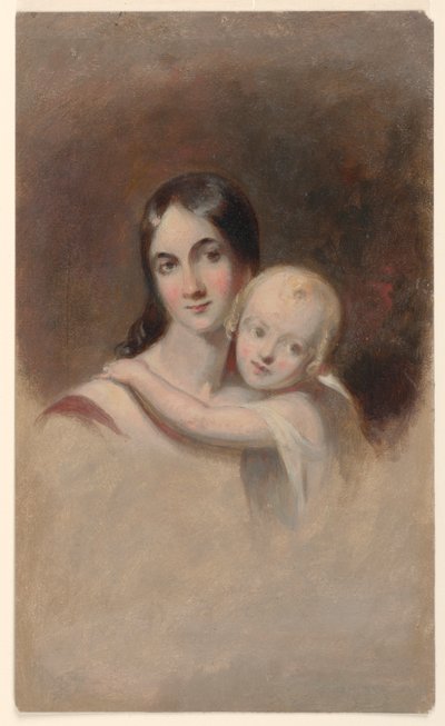 Studie für "Porträt von Mrs. James Robb und ihren drei Kindern," Ogden Museum of Southern Art, New Orleans, LA von Thomas Sully