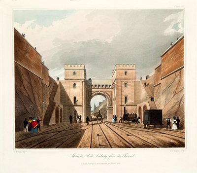 Maurischer Bogen, Blick vom Tunnel, 1831 von Thomas Talbot Bury