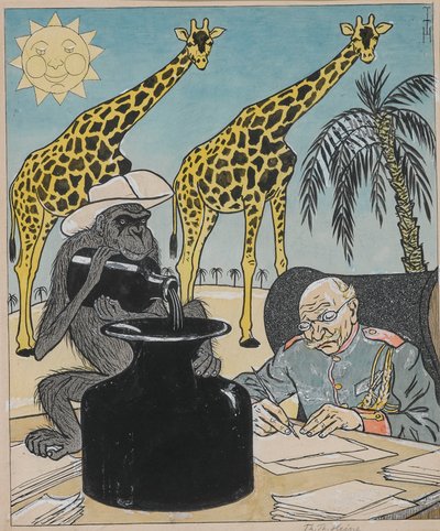 Die Kolonien können unter der deutschen Regierung nicht gedeihen, weil die Tinte trocknet..., 1903 von Thomas Theodor Heine