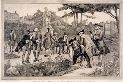 Der alte Physikgarten der Gesellschaft der Apotheker in Chelsea, 1750, 1890 von Thomas W Lascelles