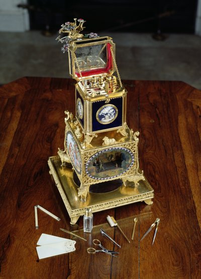 Musikalischer Automat, Necessaire und Uhr, von Thomas Weekes, um 1800 von Thomas Weekes