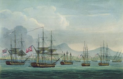 Eroberung der Maria Riggersbergen am 18. Oktober 1806, graviert von J. Bailey für 