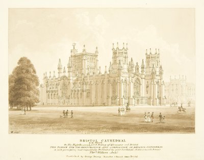 Entwurf für die Restaurierung und Fertigstellung der Kathedrale von Bristol von Thomas Willson