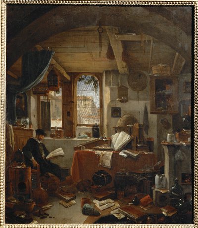 Der Alchemist in seinem Labor von Thomas Wyck