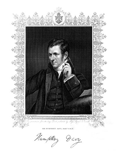 Sir Humphry Davy, kornischer Chemiker und Physiker, 19. Jahrhundert von Thomson