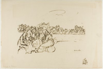 Evakuierte aus Verdun, Platte dreißig aus Actualités von Théophile Alexandre Pierre Steinlen