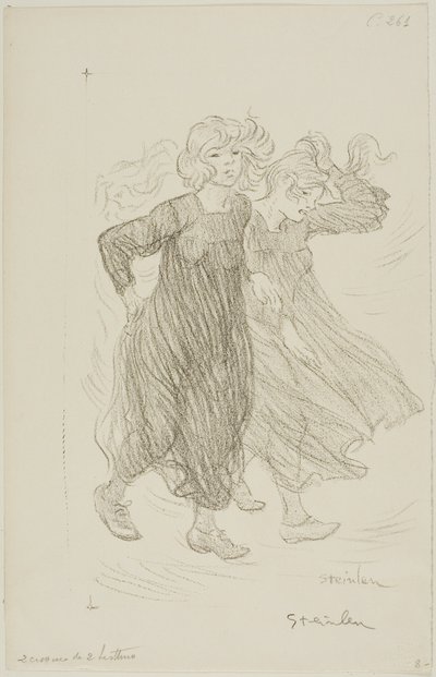 Windstoß von Théophile Alexandre Pierre Steinlen