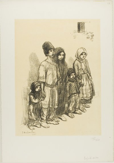 Serbische Kinder von Théophile Alexandre Pierre Steinlen