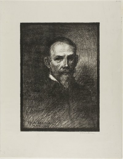 Steinlen, Frontalansicht, Kopf nach rechts von Théophile Alexandre Pierre Steinlen