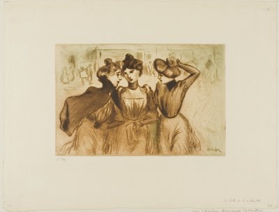 Drei arbeitende Mädchen beim Mittagessen von Théophile Alexandre Pierre Steinlen
