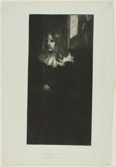 Junges Mädchen mit weißem Kragen von Théophile Alexandre Pierre Steinlen