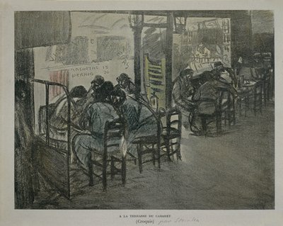 Paris auf der Terrasse eines Cafés von Théophile Alexandre Steinlen
