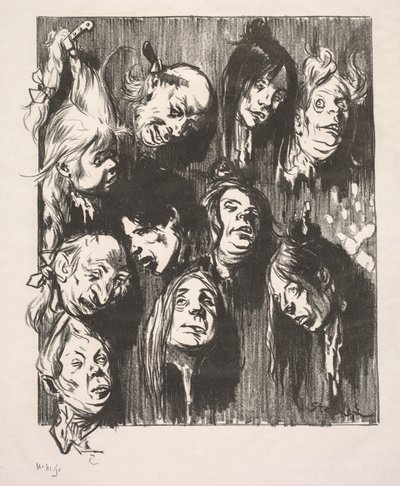 Zehn Morde für einen Penny, 1897 von Théophile Alexandre Steinlen