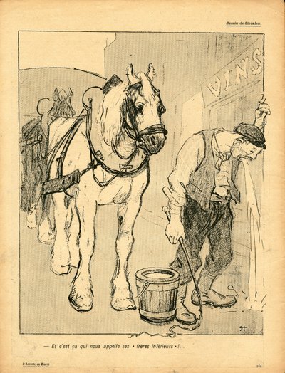 Der Butterteller, satirisch in Farben von Théophile Alexandre Steinlen
