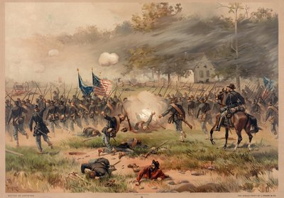 Schlacht von Antietam, veröffentlicht von L. Prang & Co. von Thure de Thulstrup