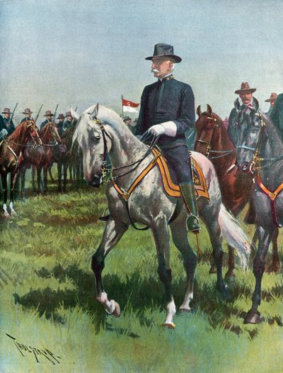 Generalmajor Nelson A. Miles, U. S. A., Kommandeur der Armee von Thure de Thulstrup