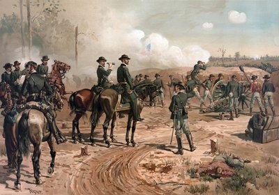 US-Bürgerkrieg: General Sherman während der Belagerung von Atlanta 1864 von Thure de Thulstrup