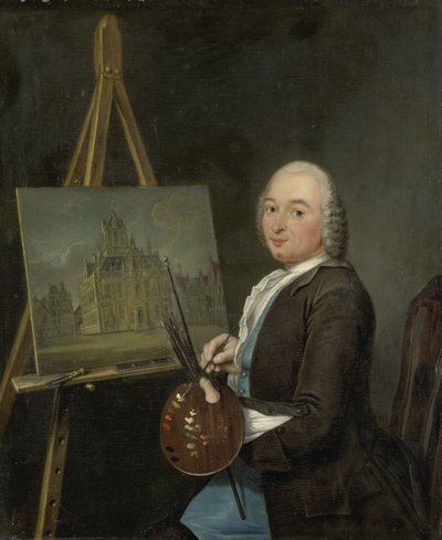 Porträt von Jan ten Compe, Maler und Kunsthändler in Amsterdam von Tibout Regters