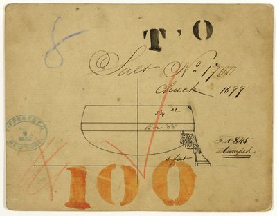 Entwurf für Salzgefäß Nr. 1700 von Tiffany and Company