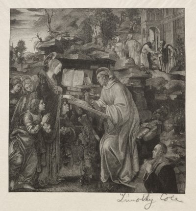 Alte italienische Meister: Madonna erscheint dem hl. Bernhard, 1888-1892 von Timothy Cole
