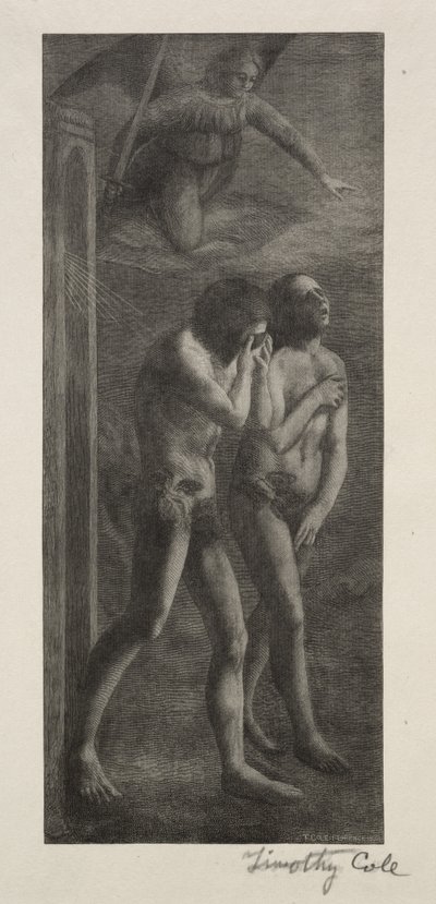 Alte italienische Meister: Die Vertreibung aus dem Paradies, 1888 von Timothy Cole