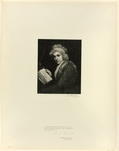 Porträt von Mary Wollstonecraft, aus Old English Masters von Timothy Cole