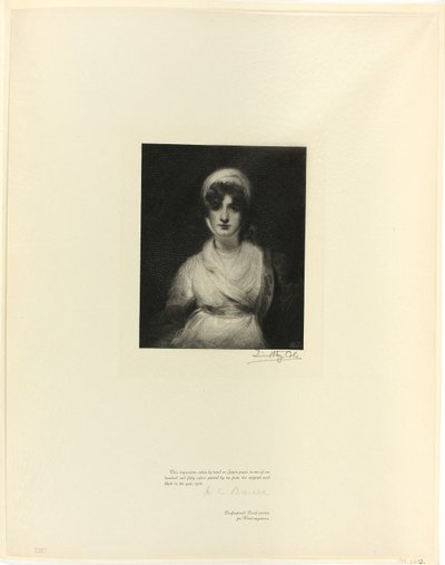 Porträt von Mrs. Siddons, aus Alte englische Meister von Timothy Cole