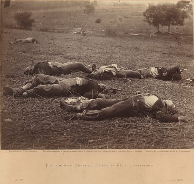 Feld, wo General Reynolds fiel, Gettysburg, 5. Juli 1863 von Timothy H. O