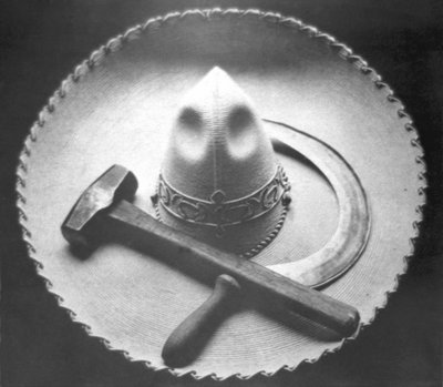 Mexikanische Revolution: Sombrero mit Hammer und Sichel, Mexiko-Stadt, 1927 von Tina Modotti