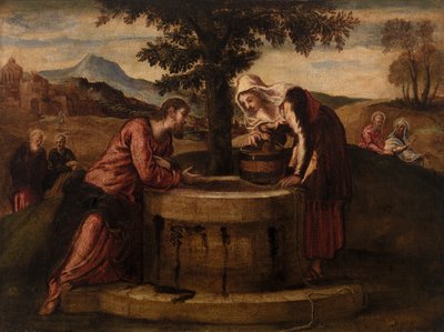 Christus und die Frau von Samaria von Tintoretto (Jacopo Robusti)