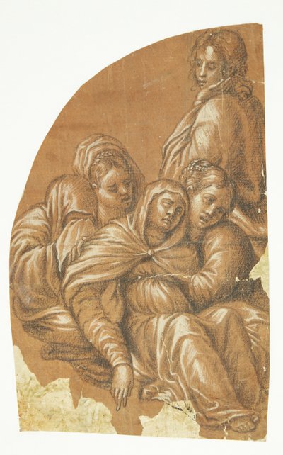 Teil einer Pietà (linke Seite einer Lunettenkomposition) von Tintoretto