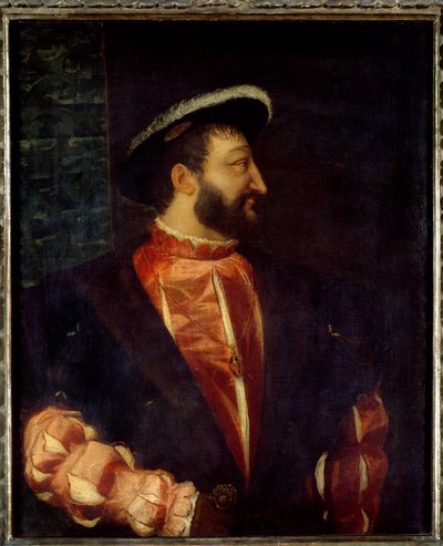 Porträt des Königs von Frankreich Franz I. (1494-1547) von Tiziano Vecelli