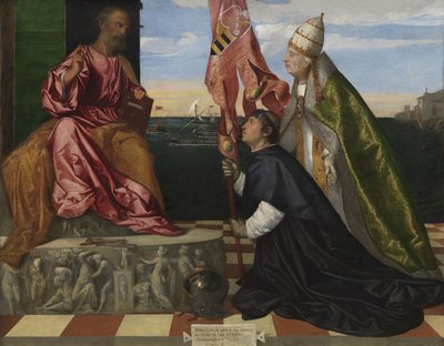 Jacopo Pesaro, Bischof von Paphos, wird von Papst Alexander VI. dem Heiligen Petrus vorgestellt von Titian