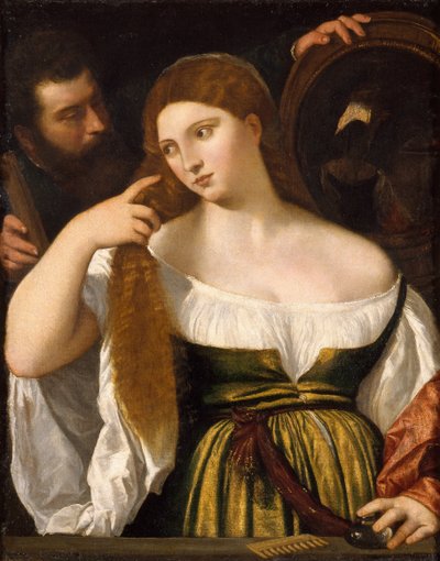 Mädchen vor dem Spiegel von Tiziano Vecelli