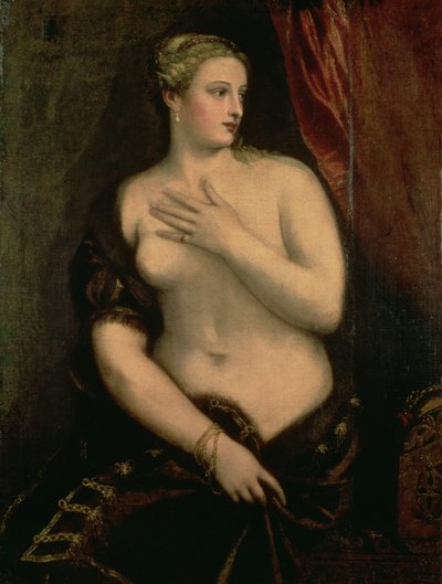 Venus betrachtet ihr Spiegelbild von Tiziano Vecelli