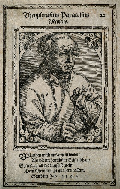 Philippus Theophrastus Aureolus Bombastus von Hohenheim Paracelsus, 1587 von Tobias Stimmer