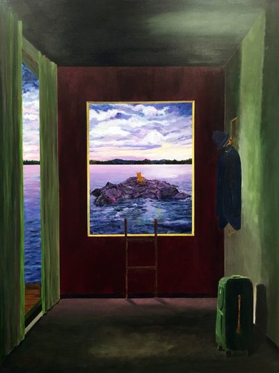 Surrealer Raum Seeblick von Tom Blood