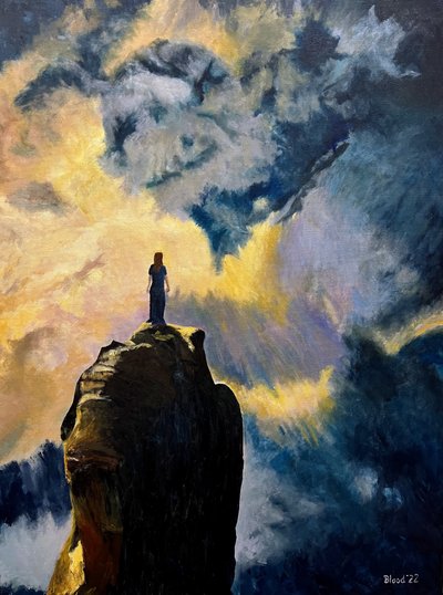 Frau Goldener Himmel Gipfel von Tom Blood