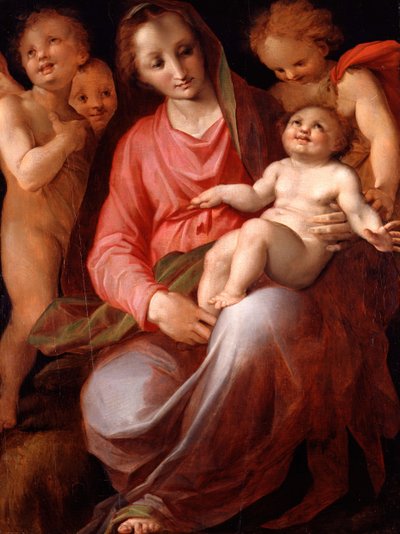 Madonna und Kind mit dem kleinen Johannes, 1570 von Tommaso Manzuoli