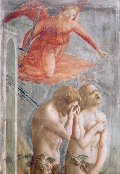 Adam und Eva aus dem Paradies vertrieben, ca. 1427 (Detail) von Tommaso Masaccio