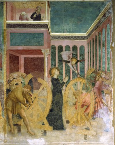 Heilige Katharina von einem Engel gerettet von Tommaso Masolino da Panicale